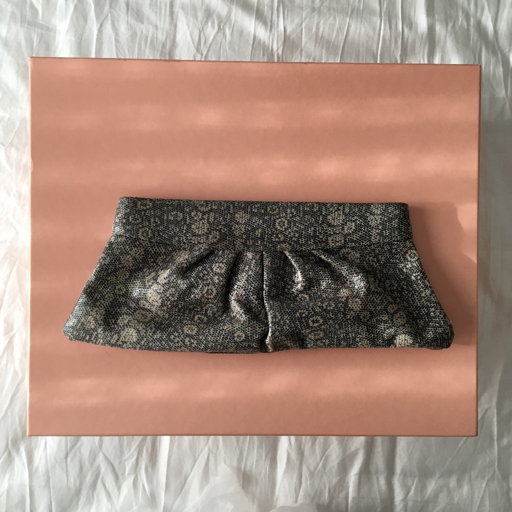 SALE! Lauren Merkin Snake Skin Clutch